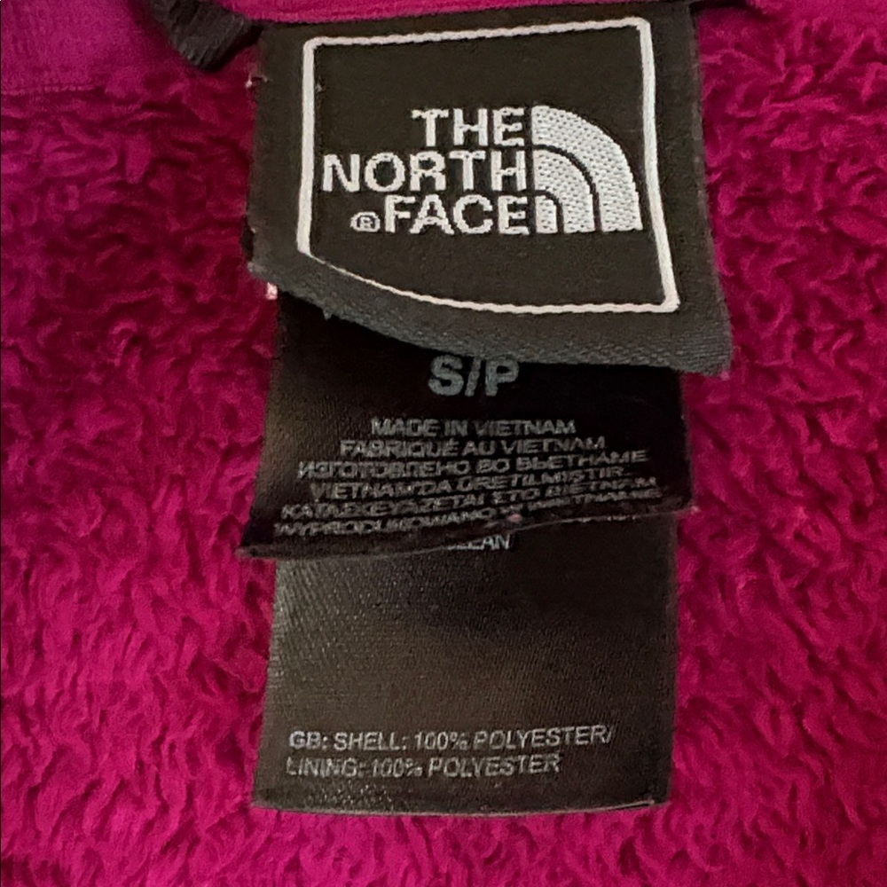 The North Face Plush Fleece Jacket in Deep Red Size Small - Picture 12 of 13